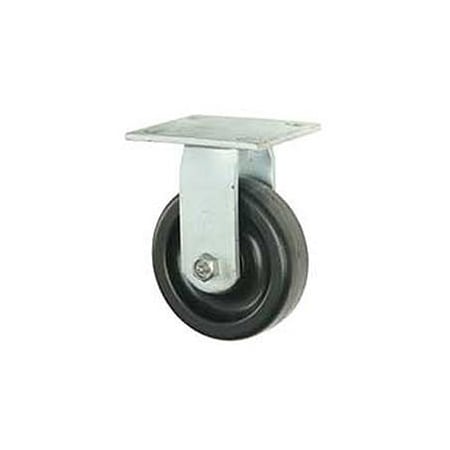 Heavy Duty Caster, Rigid Plate, 6 Plastic Wheel, 800 Lb. Capacity